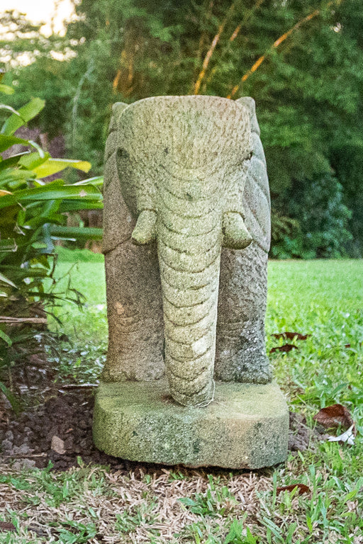 hand carved stone statue indonesian elephant for sale