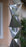 Brushed stainless steel Origami rain chain with angular square cups