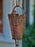 Nautical solid copper rain chain with anchor and ship wheel cups