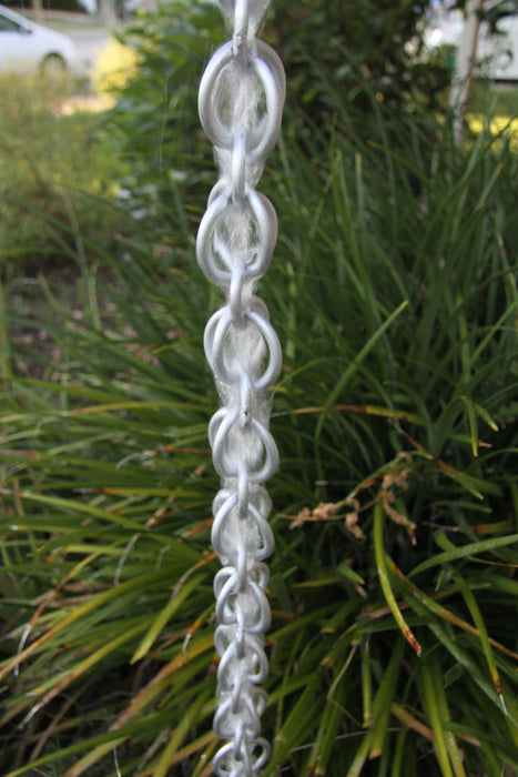 solid aluminum double loop high quality rain chain round circular