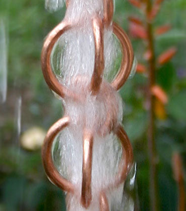 solid copper double loop high quality rain chain round circular