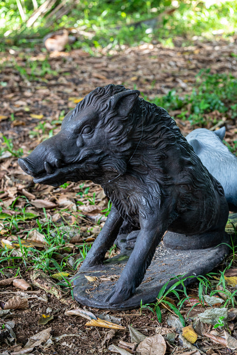 wild boar concrete statue large