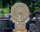 large Buddhist Hindu Dharma Wheel hand carved for sale fine craftsmanship