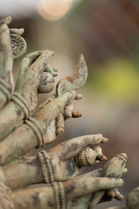 Bronze Avolokta Female multi hand hindu deity bronze statue