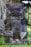 Large hand carved lava rock fu dog male aged stone yard statue