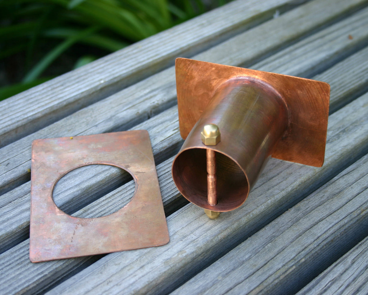 solid copper rain chain installation kit