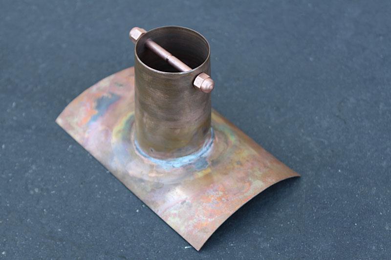 Rain Chain half round installation kit copper
