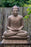 36" Buddha seated on lotus flower pedestal large lightweight resin statue