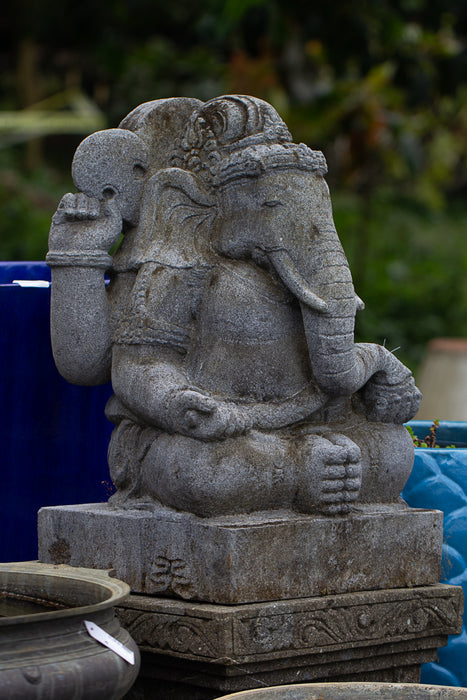 Sitting Ganesha Large Stone Statue